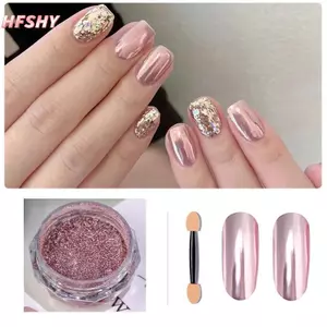HFSHY 1 Hộp Sequins Gương Trang Trí Móng Tay Màu Trơn Lấp Lánh, Phù Hợp DIY Làm Móng Cho Người Yêu Thích VN