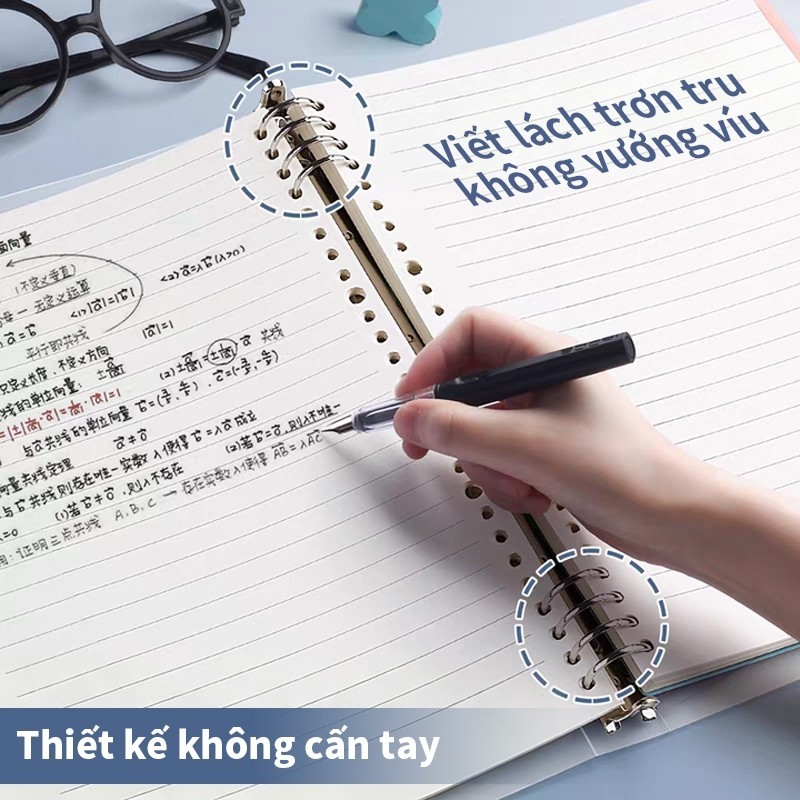 Sổ Còng - Bìa Còng A5 B5 Sổ Tay Planner Vở Kẻ Ngang Vở Kẻ Ô Vuông Caro Giấy Dày Học Sinh Sổ Tay Ghi Chép