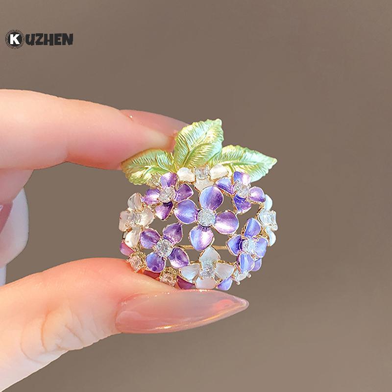 KUZHEN Thời Trang Đáng Yêu Chim Bướm Hoa Thổ Cẩm Cho Nữ Áo Khoác Ve Áo Pin Chống chói Áo Len Cố Định Phụ Kiện Quần Áo Quà Tặng HOT