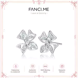 FANCIME “Nơ nở ” Bông tai bạc hình bướm nơ hoa