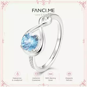 Nhẫn hứa hẹn ôm ấp vô hạn FANCIME trong Topaz