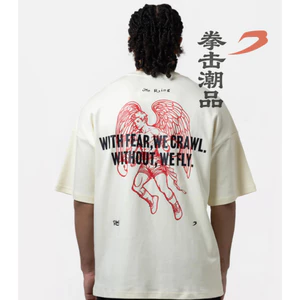 Chất Lượng Cao Bán Áo Sơ Mi Thường Ngày Mỹ retro Cánh Họa Tiết In 100% Cotton Cổ Tròn Áo Thun Unisex Hàng Có Sẵn