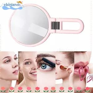 Gương cầm tay EBINLANDS, có tay cầm Gương trang điểm có thể điều chỉnh, Gương gấp hai mặt dễ thương 5 / 10 / 15x