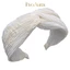 Che Tóc Trắng Đường May Off-White Rộng Vành Băng Đô Nữ Cao Cấp Xếp Ly