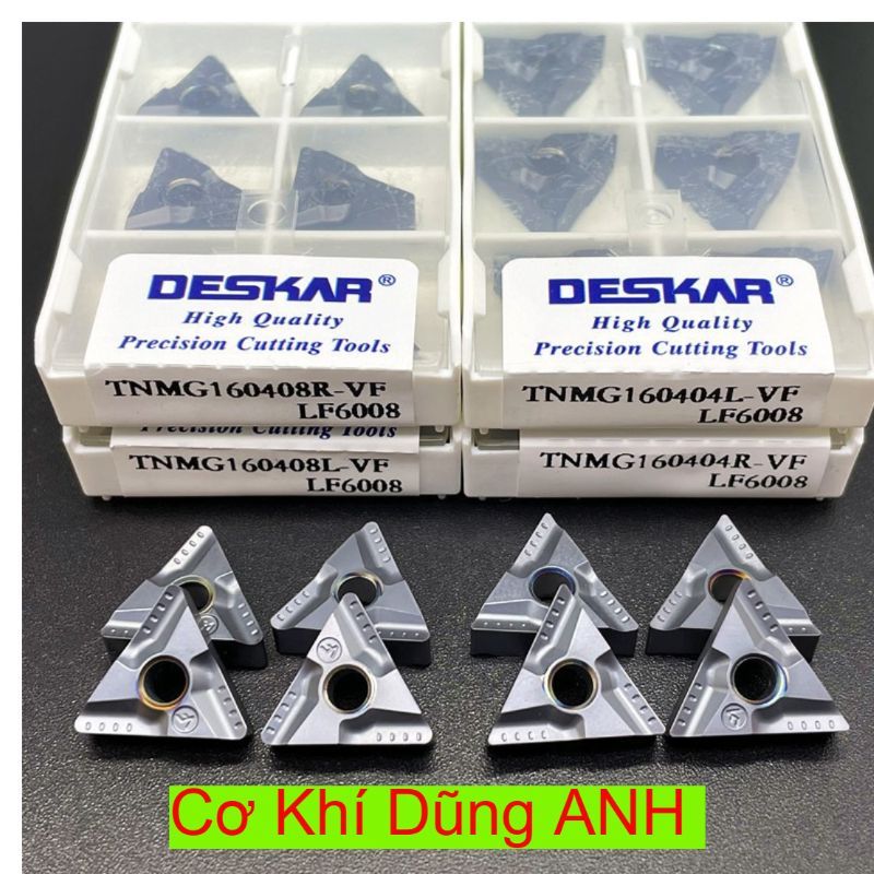 Chip tiện T16 hạt nặng xẻ rãnh DESKER tiện thép inox rất ngon