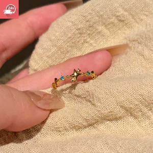 Nhẫn nữ đa năng khí chất thời trang Pháp lãng mạn ngôi sao vàng có thể điều chỉnh
