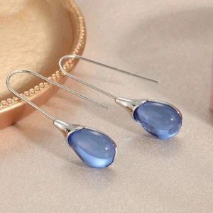 Đơn Giản Thanh Lịch Giọt Nước Bông Tai Thời Trang Ánh Sáng Sang Trọng Hình Học Bông Tai Niche Opal Tất Cả Trận Đấu Bông Tai