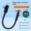 Cáp dữ liệu bện Nylon sạc nhanh 66W Khuỷu tay âm thanh nổi 0,25m / 0,5m Cáp dữ liệu ngắn 2 trong 1 Thiết kế giao diện kép Cáp dữ liệu sạc điện thoại cho máy tính bảng điện thoại