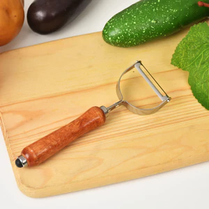 Ăn Hàng Ngày Nhà Bếp Lột Dao Có Răng Hàm Lột Dao Tay Cầm Bằng Gỗ Dao Trái Cây Rau Củ Dụng Cụ Kéo Planer Nhà Bếp Lột Dao26060108