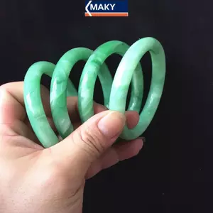 MAKY Giả Ngọc Vòng Tay Xanh Nữ Vintage Vòng Tay Nữ Trang Sức Quà Tặng VN
