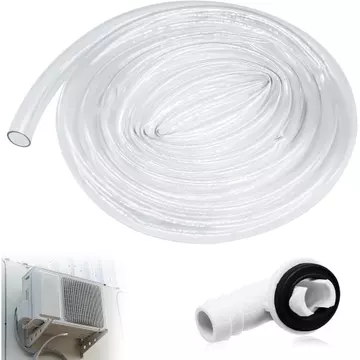Ống thoát nước điều hòa di động 3Ft, Bộ thoát nước AC chống rò rỉ 3 / 5 Inch, Thay thế ống thoát nước AC đa năng bằng đầu nối và kẹp ống, điều hòa không khí cửa sổ