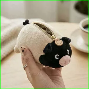 PS1 Theo đuổi Ngọc Gavel Pig Plushie Hoạt Hình Dễ Thương Sang Trọng Tai Nghe Túi Đựng Tiền Xu Túi Charm SP1