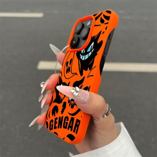 Anime Ghost Gengar Thích Hợp Cho iPhone 17 16 ProMax XS 12 Pro 15 ProMax 11 Pro Max 8 Plus 14 Pro XR 13 Ốp Mềm Nửa Gói 17 ProMax Chống Trầy Xước Chống Sốc