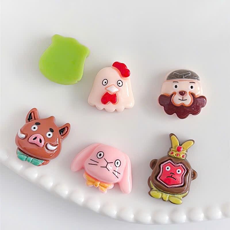Set Charm Tiểu Yêu Quái Núi Lãng Lãng Chibi Kawaii Cao Cấp, Bộ 5 Linh Thú Huyền Bí Dễ Thương