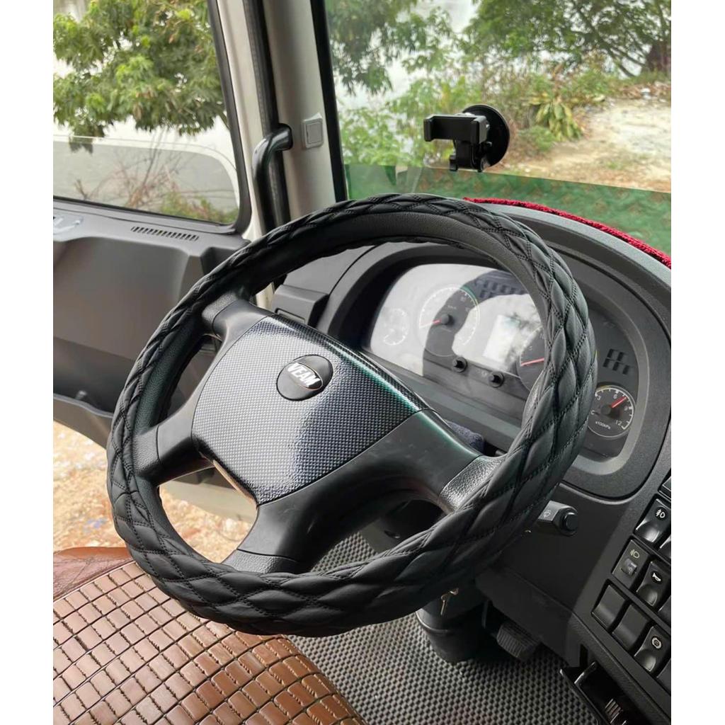Bọc vô lăng da lộn cao cấp, êm tay mềm tay chống trơn trượt tốt phù hợp cho xe bán tải, xe tải, xe ben, xe đầu kéo