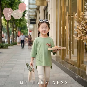 bộ lửng hè cho bé gái hàn quốc cao cấp 12-22kg, set quần legging áo chùm mông bé gái berie