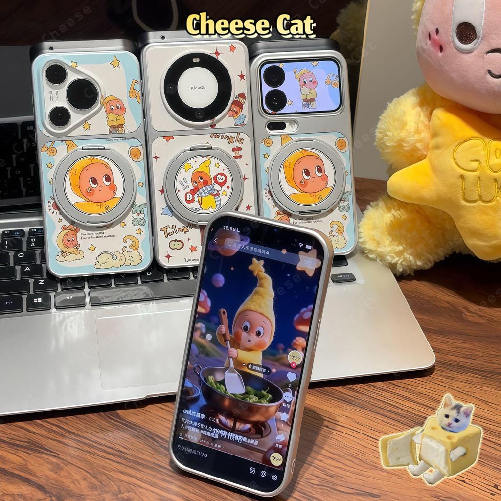 Ốp điện thoại bằng da xoay 360 độ Ngôi sao Twinkle cho iPhone 17 Pro Max 16 15 14 11 12 13 Pro Max Xs Max XR