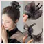 JRP Kim Cương Giả Nơ Tóc Vuốt Kẹp Dành Cho Nữ Đầu Thịt Viên Cố Định Tạo Kiểu Tóc Dụng Cụ Kẹp Tóc Phụ Kiện Tóc Đuôi Ngựa Kẹp JRP