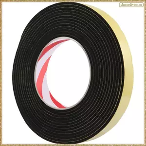 Băng xốp tự dính một mặt màu đen 5m Tế bào kín rộng 20mm x dày 3mm