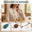 WEETW Hình Học Choker, Vòng Cổ Vòng Cổ Hình Dạng Không Đều Rỗng, Phong Cách Bohemian Giả Mã Não Hạt Gỗ Dài Lớp Trang Sức Bohemian Đảng