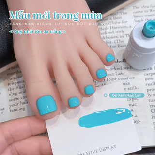 Miss Gooey Sơn móng tay dạng gel màu xanh ngọc lam phong cách mùa hè mới 2026 Làm sáng da và tạo vẻ ngoài trong suốt xanh nhạt.