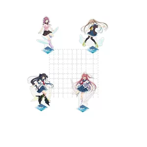 Aokana Bốn Nhịp Điệu Trên Màu Xanh Acrylic Đứng Bộ Asuka Kurashina Anime Hình Hiển Thị Trang Trí Bàn Làm Việc