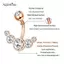 AqToCna Pha Lê Bụng Nút Nhẫn Rốn Nhẫn Zircon Tòn Ten Cơ Thể Bụng Barbell Trang Sức Xuyên Bụng Nút Nhẫn Dành Cho Nữ Bụng Rốn Stud Nhẫn AqToCna