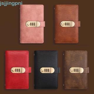 JSJING Tiết kiệm tiền Chất kết dính, Với khóa mật khẩu Sổ tay tiết kiệm Chất kết dính ngân sách có khóa, Ví da PU giả cá sấu có thể tháo rời Lưu trữ A6 Planner Organizer Unisex