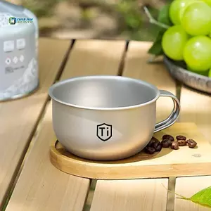 Cốc nước cắm trại MINI Hợp kim titan Cốc trà di động Thiết bị nhà bếp ngoài trời Cốc leo núi 80 / 220ml mới