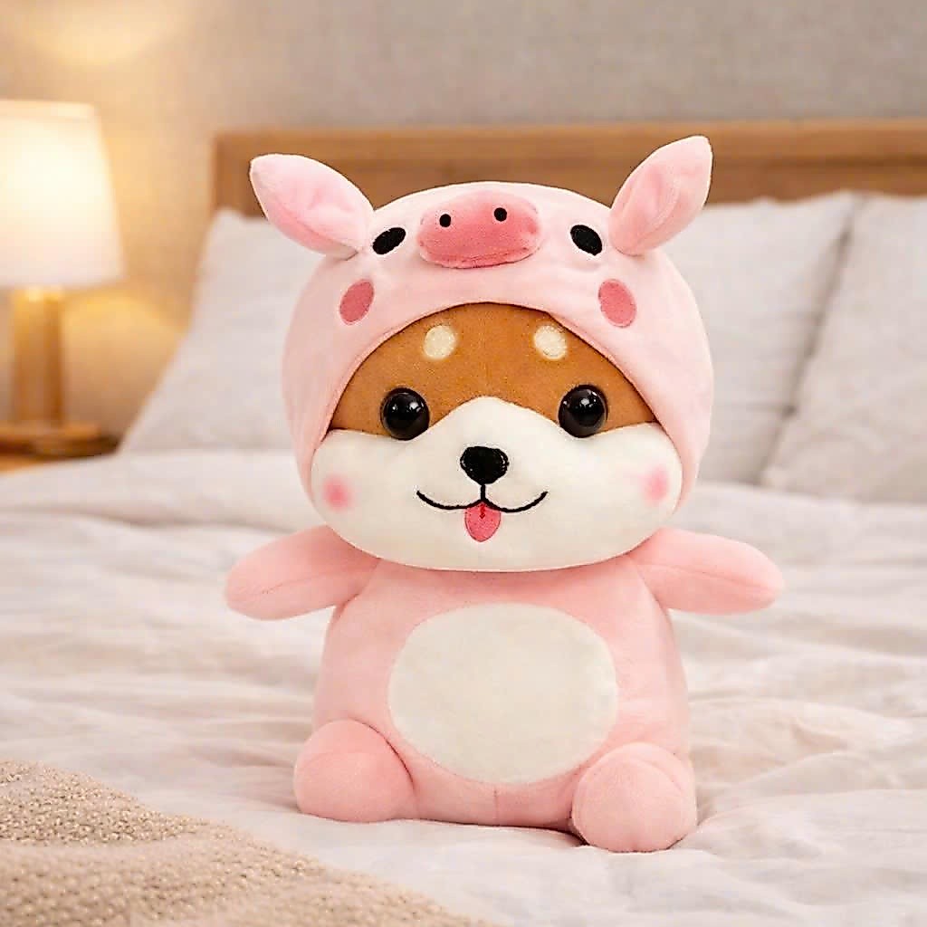 Gấu Bông Chó Shiba Cosplay Mềm Mịn Quà Tặng Đồ Chơi Cao Cấp Gấu Bông