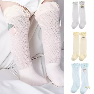 Ở Lại Trên Bê Vớ Đan Dài Vớ Cho Bé Đầu Gối Tất Thêu Dâu Tất Bé Gái Rỗng Ra Vớ