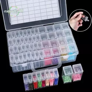 CATMALLER88 Perler Hạt Hộp Bảo Quản, Phụ Kiện Thêu DIY Hộp Khoan, Có Tay Cầm Móng Tay Nghệ Thuật Trang Sức Phụ Kiện Hộp Đựng