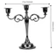 Cần nến để bàn đa năng YICA, Giá đỡ nến kim loại cổ 9,84x10.63in, Đồ dùng không gian phục vụ nội thất khách sạn màu đen Chân nến Trang trí bàn nhà hàng