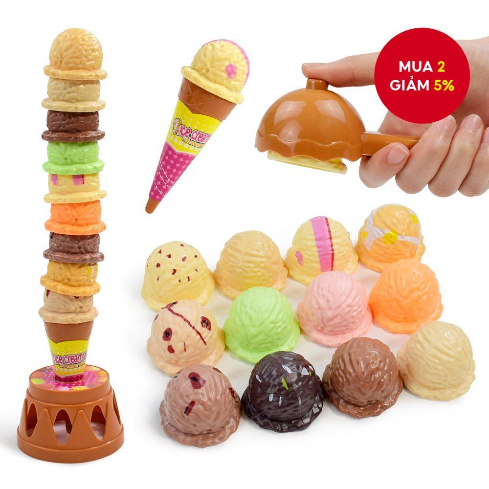 Bộ Đồ Chơi Nhà Bếp Giả Vờ Cho Trẻ Em, Đồ Chơi Kem Xếp Chồng Được, Đồ Chơi Giáo Dục Vui Nhộn, Có Thể Dùng Làm Quà Tặng. Sinh Nhật Cho Mùa Hè Hoặc Bất Kỳ Mùa Nào.