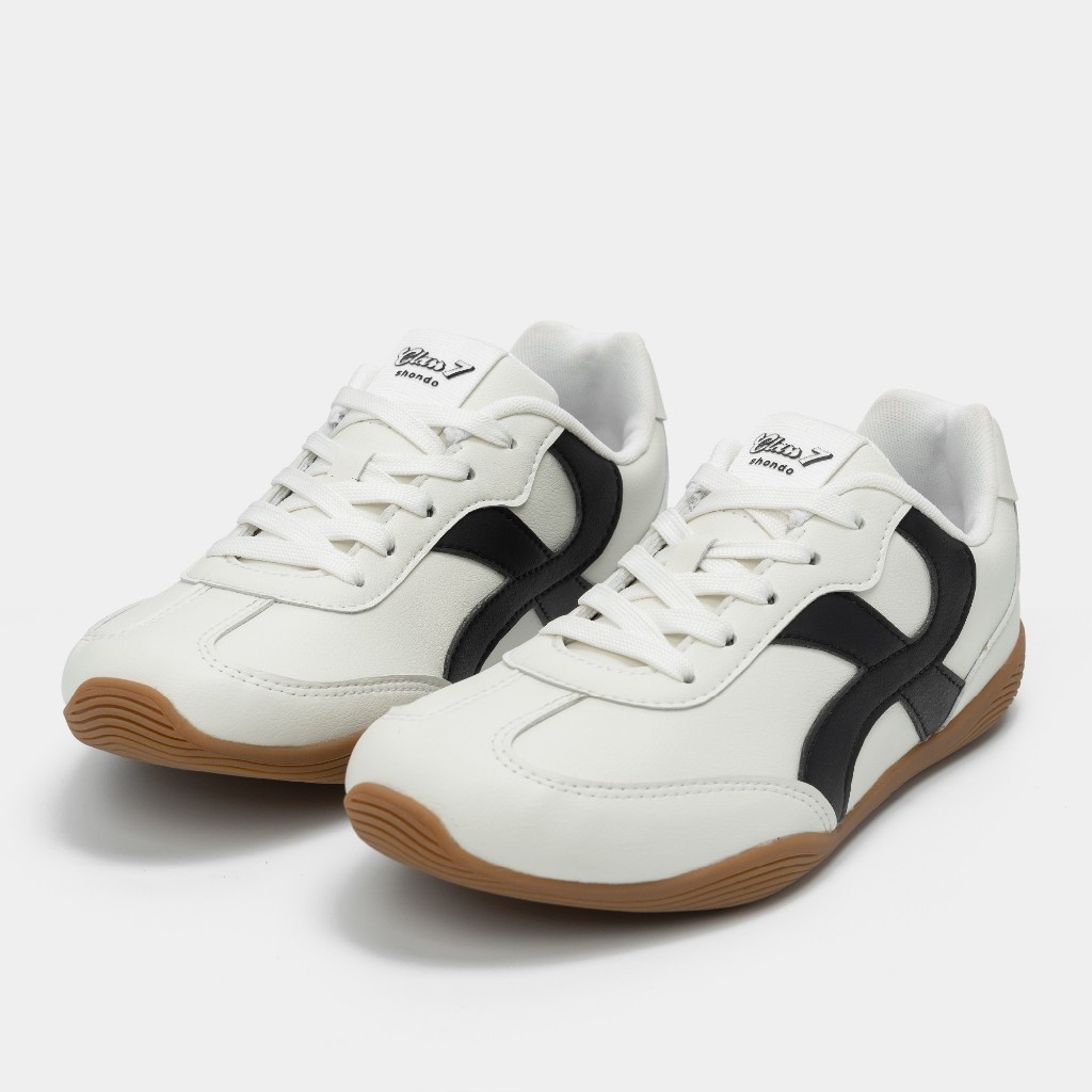Giày Thể Thao Sneaker Unisex Shondo Class 7 Phối Da Microfiber Đi Học Đi Chơi Nhiều Màu | BigBuy360 - bigbuy360.vn