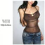 Milyfashion Melade Màu Gạc Khâu Giả Hai Mảnh Phù Hợp Với Cô Gái Nóng Sling Ngắn Top Y2K 0WBL