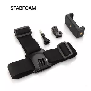 Băng đô máy ảnh hành động STABFOAM, Giá đỡ dây đeo đầu có thể điều chỉnh bằng Nylon, Giá đỡ băng đô chống trượt sáng tạo Phát trực tiếp
