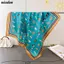 Khăn vuông nữ NICOLOO, Khăn choàng in hình chó hoạt hình 70x70cm, Khăn quàng cổ bằng lụa mềm mại dễ thương Phụ kiện thời trang