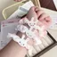Biểu Hiện Ngọt Ngào Thỏ Màu Hồng Tóc Kết Hợp Cô Gái Cao Đuôi Ngựa Ren Xúc Xích Vòng Cao Su Giá Trị Cao Cấp Dây Tóc