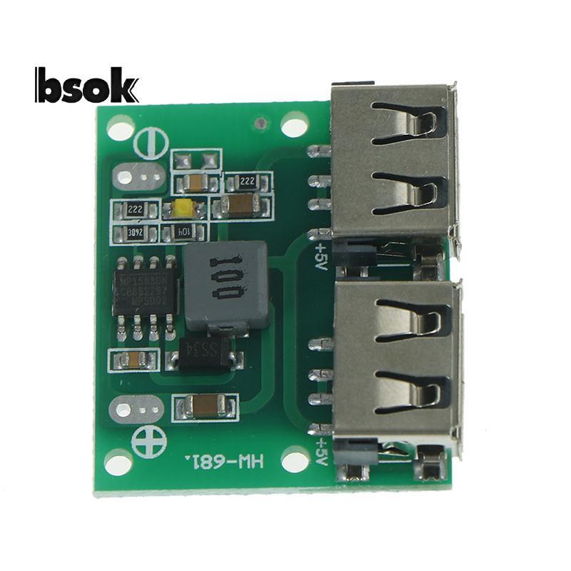 Trailblazer 9V 12V 24V đến 5V DC-DC Bộ sạc bước xuống Mô-đun nguồn USB kép Bảng đầu ra mới