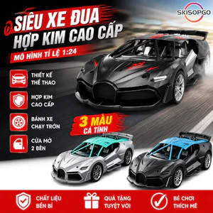 【SKISOPGO】Đồ Chơi Siêu Xe Ô TÔ BUGATTI Điều Khiển Từ Xa RC 2.4G,Dùng Pin Sạc,Chịu Va Đập,Quà Tặng Cho Trẻ Em