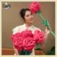 B & N 85cm / 100cm Lớn Màu Đỏ Sang Trọng Hoa Hồng Nhân Tạo Nhồi Bông Có Thể Uốn Cong Bó Hoa Mềm Trang Trí Nhà Cửa Quà Tặng Ngày Lễ Tình Nhân.