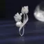 LUImo Hoa Hồng Sáng Bóng Thổ Cẩm Dành Cho Nữ Thanh Lịch Corsage Thời Trang Trâm Pin Đầm Ánh Sáng Sang Trọng Zircon Phụ Kiện Trang Sức Dự Tiệc Quà Tặng SBS