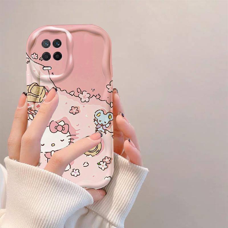 Thích hợp cho OPPO A54 4G 3D Wave Soft TPU Cartoon Kitty Female Vỏ điện thoại chống sốc