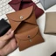Ví đựng thẻ AWNGD, Ví đựng tiền xu Mini bằng da PU in hình lòng bàn tay, Túi đựng tiền xu nhỏ đa chức năng có thể gập lại thời trang Unisex