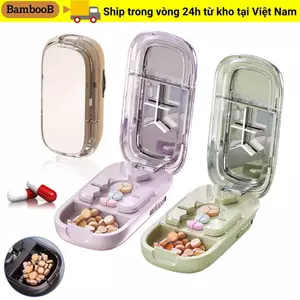 Máy cắt thuốc đặt cọc BAMBOOB, Hộp đựng máy tính bảng phân chia thuốc Hộp đựng thuốc, Máy cắt thuốc máy nghiền chống bụi cầm tay cho thuốc nhỏ hoặc lớn