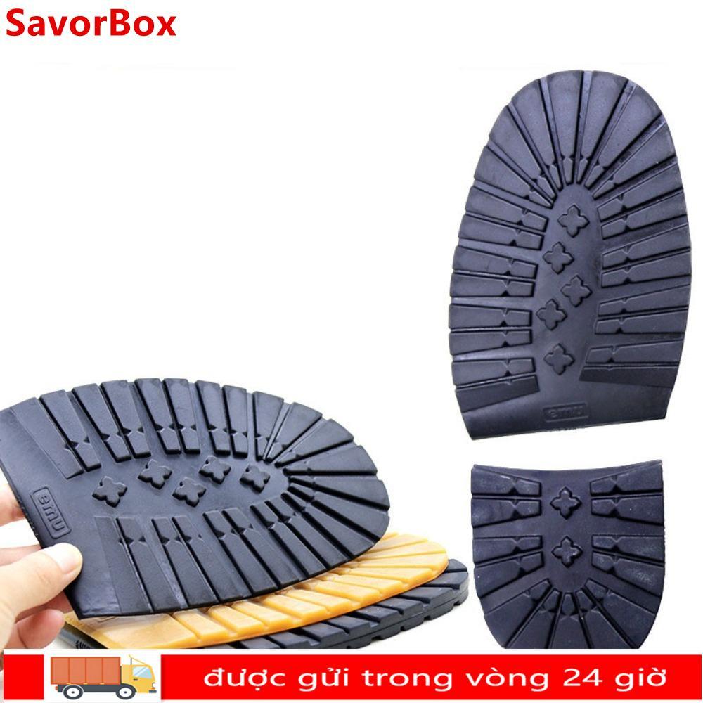 SAVORBOX 1 Cặp Miếng Dán Thảm Giày, Miếng Giày Cao Su Tự Dính Chống Mài Mòn, Làm Dày DIY Thay Thế Đế Ngoài Miếng Dán Chống Trơn Trượt