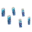 Miếng Làm Móng Tay Ngọt Ngào Dễ Thương Dreamy Ocean Blue Dolphin Dài Đeo Móng Tay (24 Miếng)