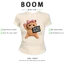 BOOM Áo Baby Tee Nữ Cotton Ôm Body-Áo Thun Ngắn Tay Y2K In Hình PhongCách Mùa Hè, Cổ Tròn Hàng Đầucách hàn quốc phong236