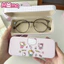 Hộp đựng kính mắt hoạt hình dễ thương, unisex, di động, chịu áp lực, để lưu trữ kính cận thị